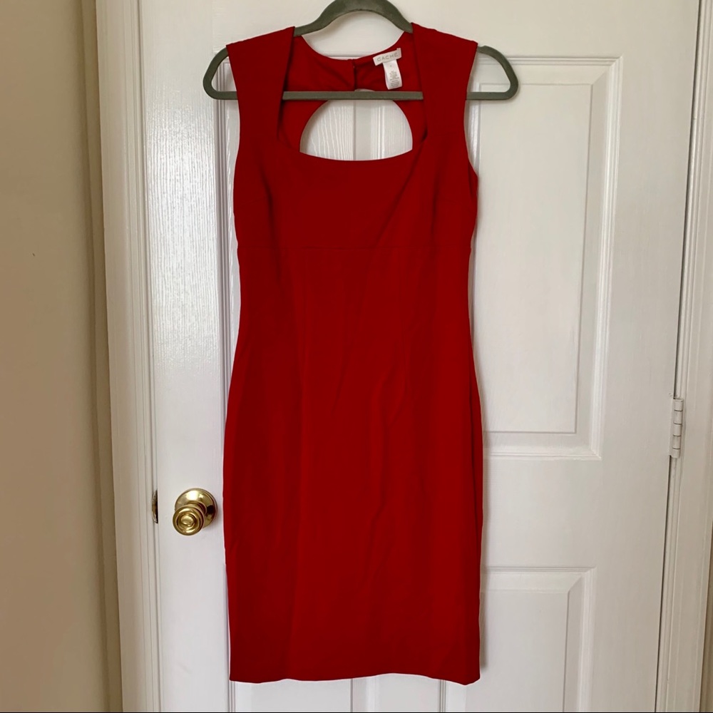 Cache red cocktail dress
